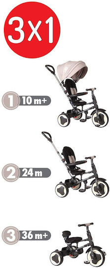 Q Play Rito Eva Star S380-11 Kids Tricycles with Parental Handle for 3+ Years Black