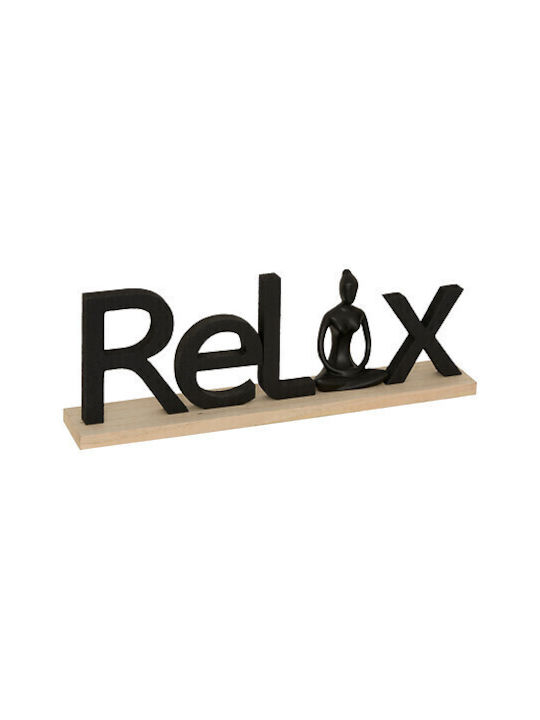 Atmosphera Office Decor Accessories Relax Sign Yoga Yogi Figure Length 36 Cm Black 211735-black