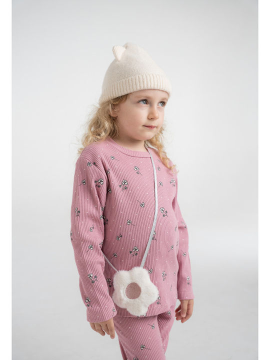 Set pentru copii cu colanți Iarnă 3buc Pink