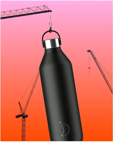 Chilly's Series 2 Μπουκάλι Θερμός Ανοξείδωτο BPA Free 1lt Abyss Black