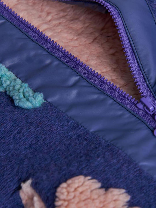 Kids' Fur with Lining & Hood Purple