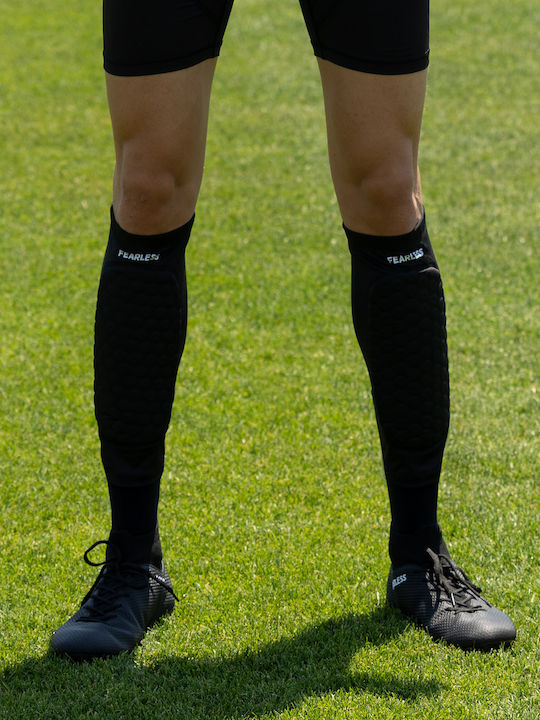 Fearless Goalkeepers Adults Soccer Shin Protectors Black 50013
