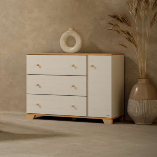 Casababy Baby-Kinderzimmer-Set Juno Bett Kommode & Garderobe