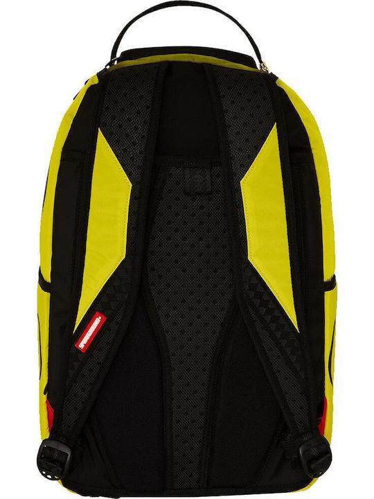 Sprayground DLXSR School Bag Backpack Yellow with Water Bottle Holder