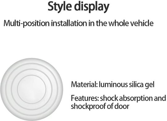 Anti-Vibration Phosphorescent Silicone Car Stickers Doors Hood & Trunk Set 10 Pieces Tc-247