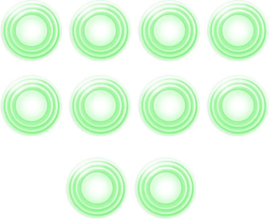 Anti-Vibration Phosphorescent Silicone Car Stickers Doors Hood & Trunk Set 20 Pieces Tc-248