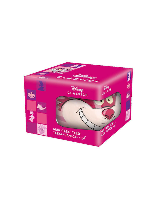 Stor Cheshire Cat Mug Ceramic Pink 500ml
