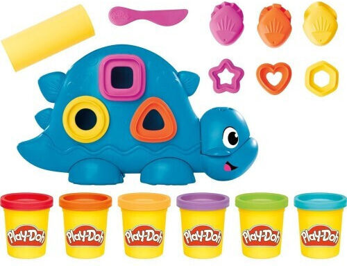 Hasbro Play-Doh Πλαστελίνη - Παιχνίδι Shapes & Colors Dino Starter Set για 3+ Ετών