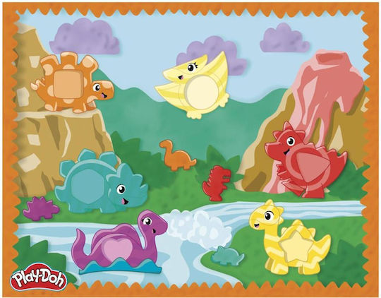 Hasbro Play-Doh Πλαστελίνη - Παιχνίδι Shapes & Colors Dino Starter Set για 3+ Ετών