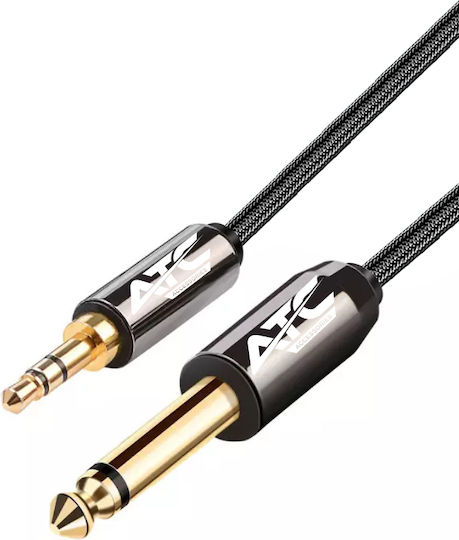 ATC Audio Cable 3.5mm Male - 3.5mm Male Black 2m with Gold Plated Terminals