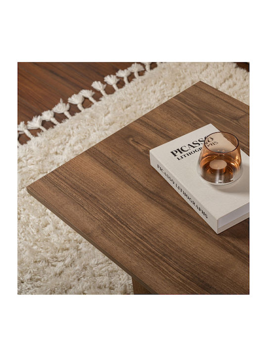 Masa De Cafea Centrală Rectangulară Sabin Din Lemn Culoare Nuc L119xL60xÎ40cm