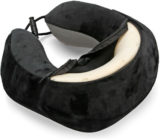 Lampa Μαξιλαράκι Ταξιδίου Μαξιλαράκι Memory Foam Μαύρο
