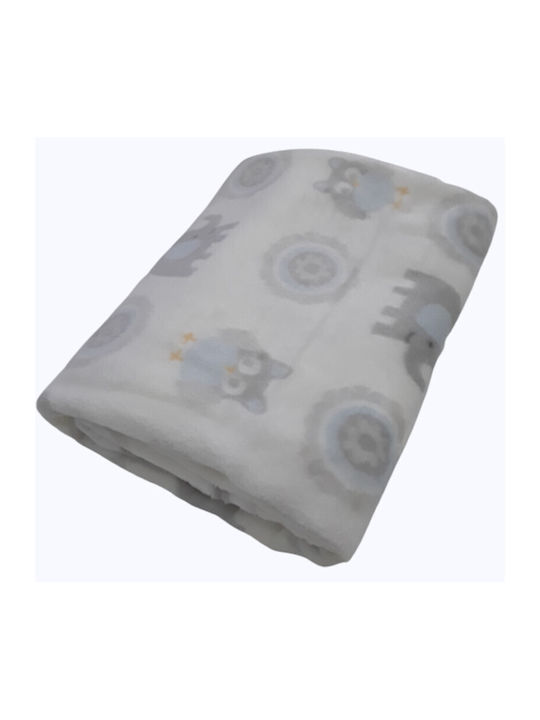 Kikka Boo Babydecke Wickeltücher für Kinderzimmer Eulen Elefant 80x70cm