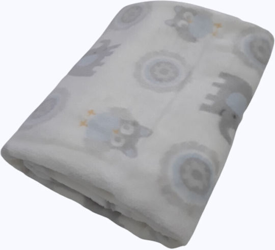 Kikka Boo Babydecke Wickeltücher für Kinderzimmer Eulen Elefant 80x70cm