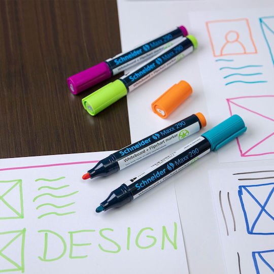 Μαρκαδόρος Πίνακα Schneider Whiteboard Flipchart Marker Maxx 290 Πράσινο