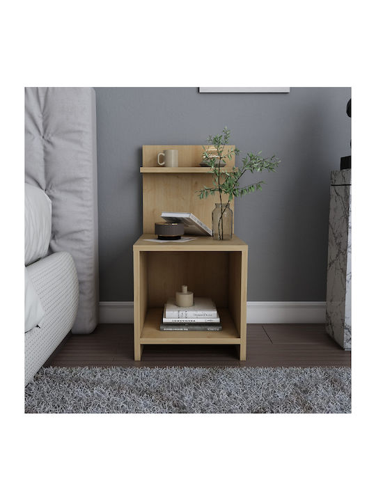 Bedside Table Ulman Wooden Beige 35x37x72cm GP052-0212 1