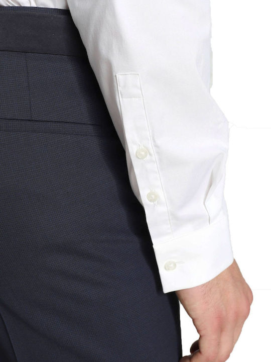 Ero3 Long-sleeved Cotton Shirt White