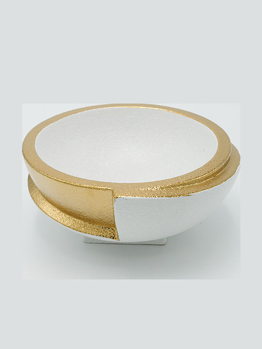 Dekorative Schüssel Keramik Weiß 23.5x23x10.5cm 1Stück Dekorative Schüssel Keramik Weiß 23.5x23x10.5cm 1Stück