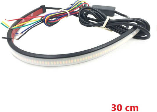 Flexible Motorcycle Headlight LED Strip Running-strobe Brake Lights & Dynamic Turn Signals High Brightness 30cm Tc-256