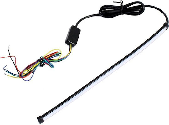 Flexible Motorcycle Headlight LED Strip Running-strobe Brake & Dynamic Turn Signal High Brightness 60cm Tc-258