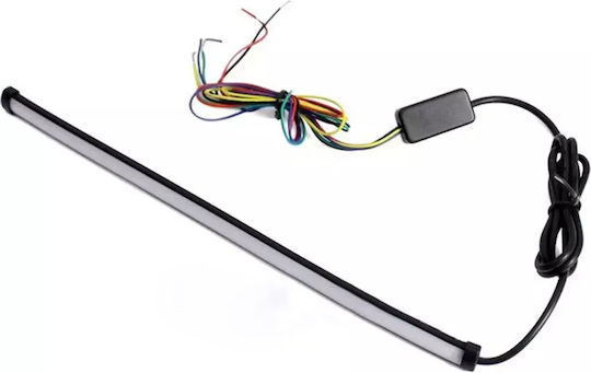 Flexible Motorcycle Headlight LED Strip Running-strobe Brake & Dynamic Turn Signal High Brightness 60cm Tc-258
