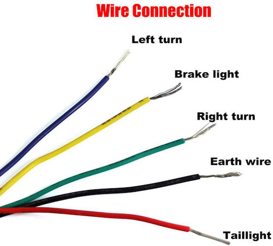 Flexible Motorcycle Headlight LED Strip Running-strobe Brake Lights & Dynamic Turn Signals High Brightness 45cm Tc-257