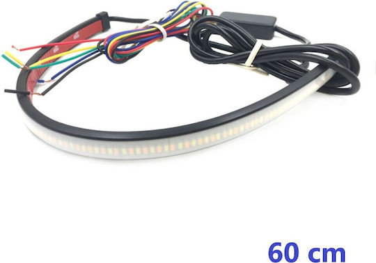 Flexible Motorcycle Headlight LED Strip Running-strobe Brake & Dynamic Turn Signal High Brightness 60cm Tc-258