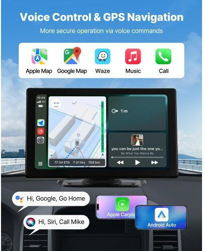 Vevor Οθόνη Αφής 9" Multimedia για Ταμπλό Αυτοκινήτου με Apple CarPlay / Android Auto / Bluetooth / GPS