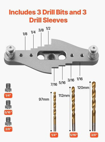 Vevor ZJJZDXZKJJJYJDU8C001V0 Guide Drill Set of 3pcs