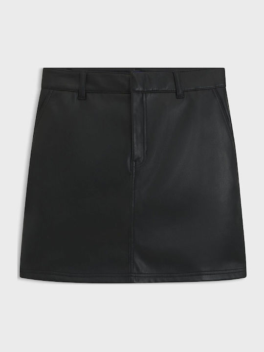 Δερμάτινη Mini Φούστα Black