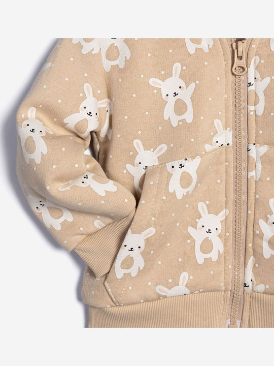 Kids Sweatshirt Cardigan Ecru