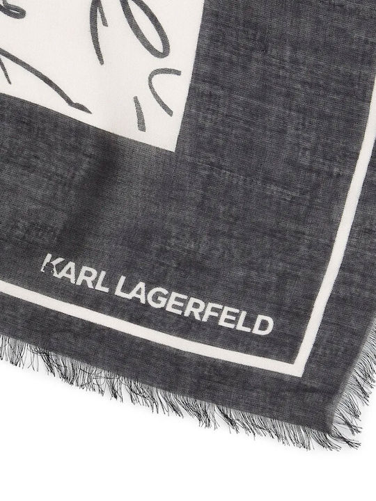 Karl Lagerfeld Damen Schal Weiß