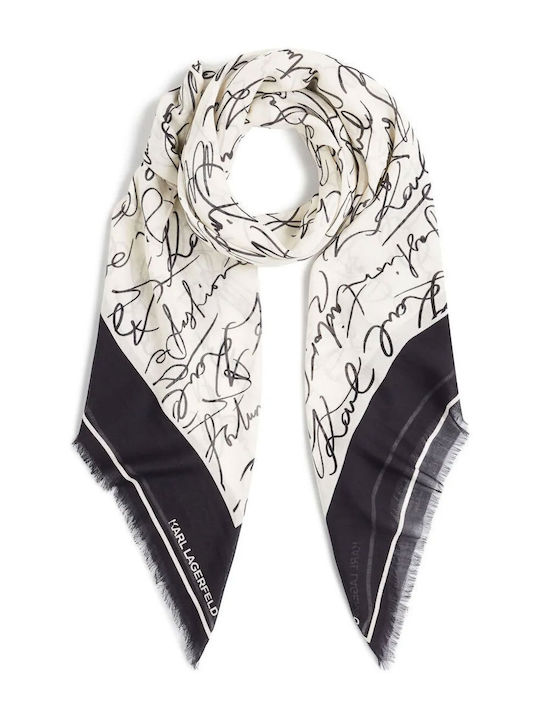 Karl Lagerfeld Damen Schal Weiß