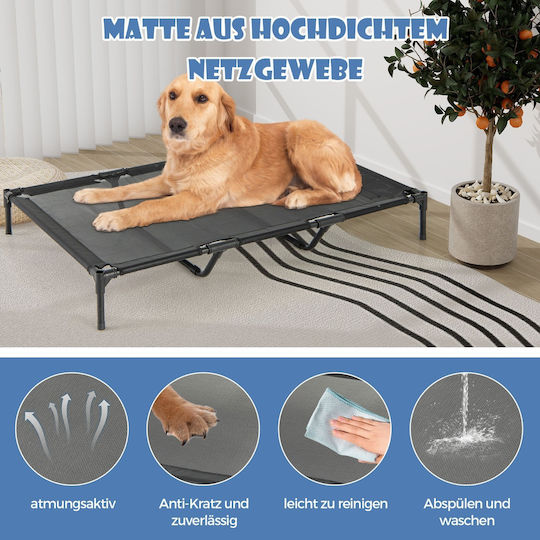 Costway Hundehaus Stoff Außenbereich Gray 64x91x86cm