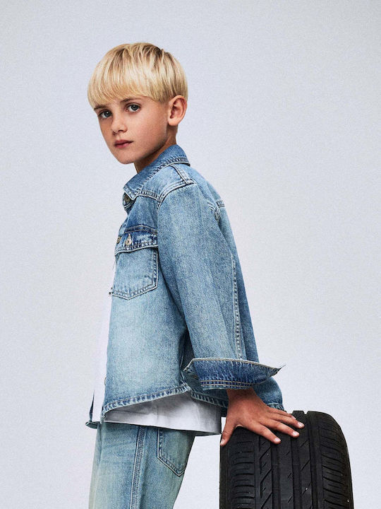 Copii Cămașă Cu mânecă lungă Denim Jean
