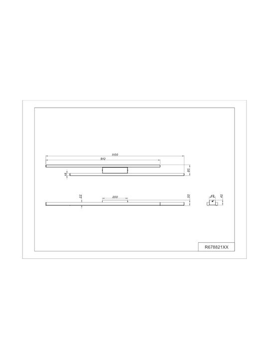 Trio Lighting Πλαφονιέρα Οροφής Μαύρη με Ενσωματωμένο LED
