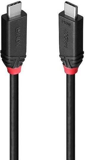 Lindy USB 4 Video Cable USB-C Male - USB-C 240W PD Black 2m