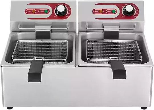 Lappas Ηλεκτρική Φριτέζα Διπλή 2.5kW Χωρητικότητας 2x4lt