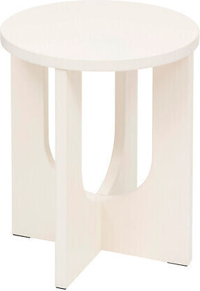 Rundes Beistelltisch Holz Ivory M40xL40xH50,5cm