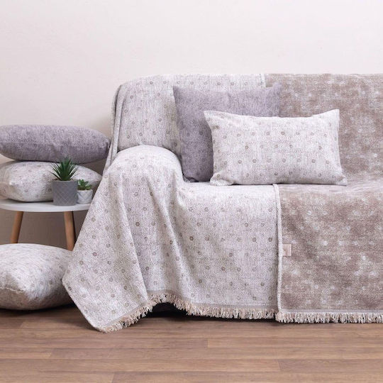 Viopros Διθέσιου Καναπέ Δύο 'Οψεων Π180xΜ240cm Εκρού Viopros Διθέσιου Καναπέ Δύο 'Οψεων Π180xΜ240cm Εκρού