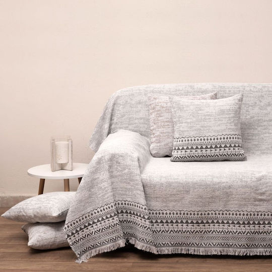 Viopros Cuverturi Pentru Canapea 3 Locuri Jacquard 180x280 cm Gri