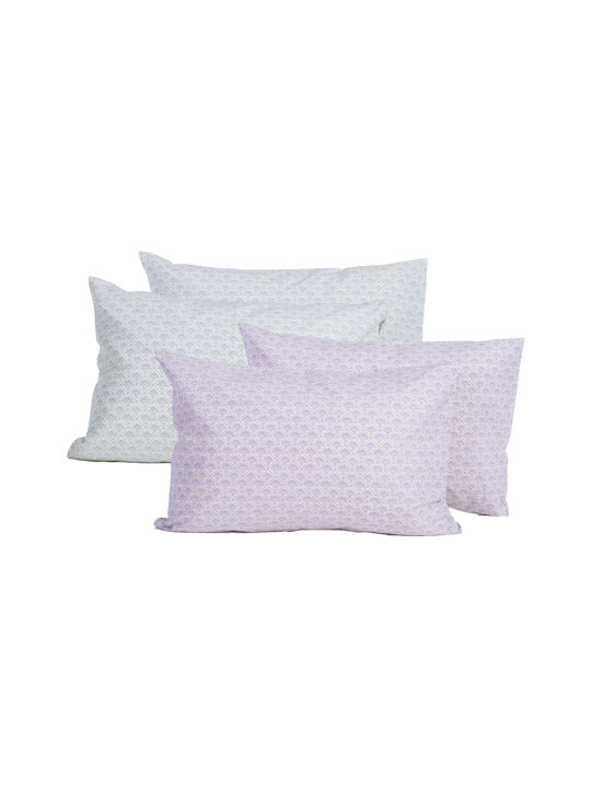 Nef-Nef Homeware Keylan Pillowcase with Envelope Cover Mauve 52x72cm.