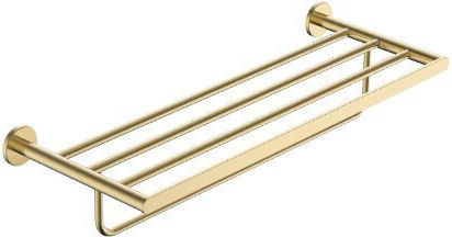 Imex Rack de Baie Dublă De Perete cu șuruburi ​59.8x22.1cm Auriu