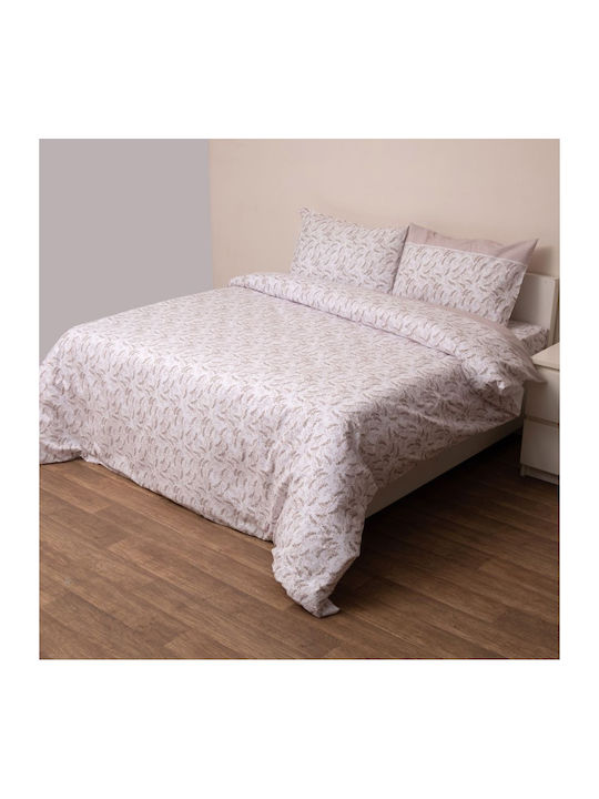 Anna Riska Duvet Cover Set Cotton Semi-double with Pillowcase 180x240 Premium Beige