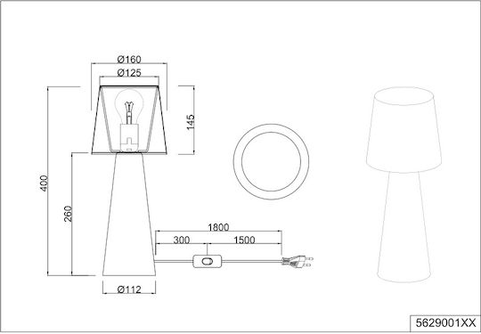 Trio Lighting Διακοσμητικό Φωτιστικό E27 16x40εκ.