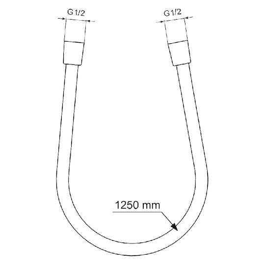 Ideal Standard Idealrain Душ шлаух Черен