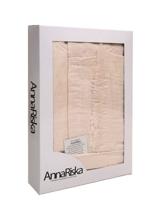 Anna Riska Bademantel mit Kapuze Ivory