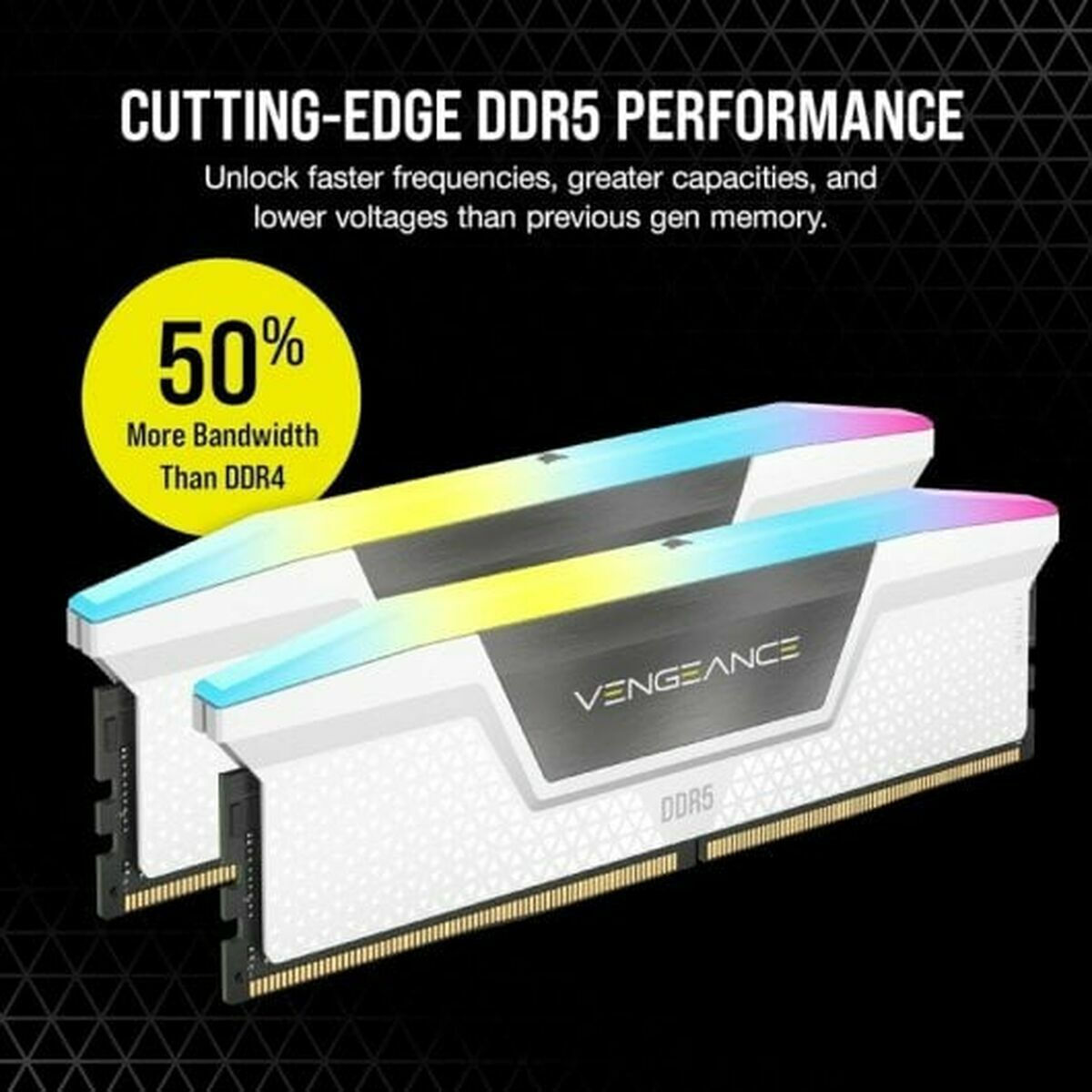 Corsair Vengeance RGB 32GB DDR5 RAM cu 2 module (2x16GB) și Viteză