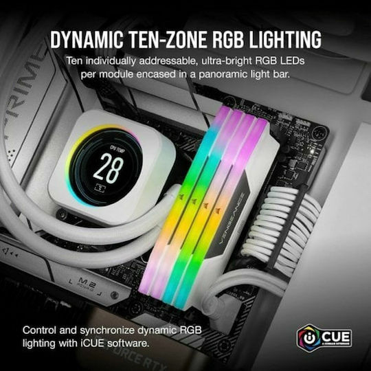 Corsair Vengeance RGB DDR5 32GB RAM με 2x16GB Modules και Ταχύτητα 6000 για Desktop