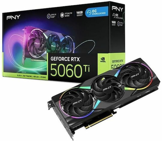 PNY GeForce RTX 5060 Ti 16GB GDDR7 ARGB OC Видеокарта
